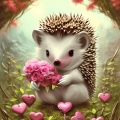 Igel 30 x 30 cm (Leinwand), vollrundes Diamantgemälde